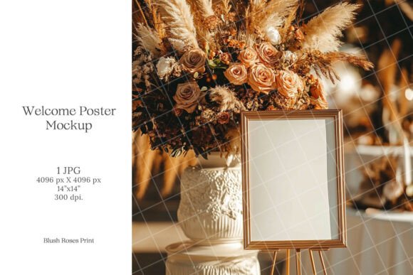 Download Modern Boho Welcome Poster Sign Mockup - Modern boho Collection