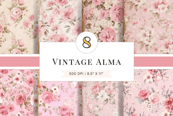Download Shabby Chic Floral Digital Papers - Chic floral Collection