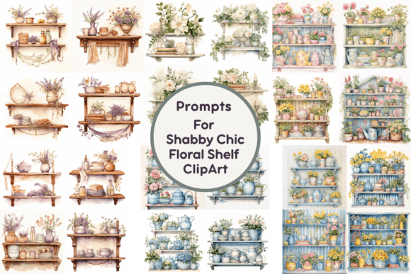 Download Shabby Chic Floral Shelf - Chic floral Collection