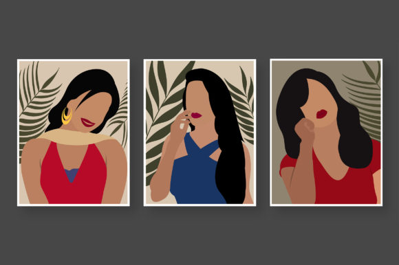 Download Modern Boho Illustration Set with Girl - Premium Bundle