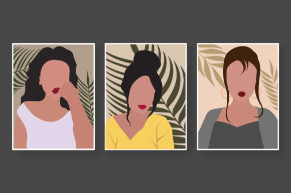 Download Cute Girl Modern Boho Illustration Set - Premium Bundle